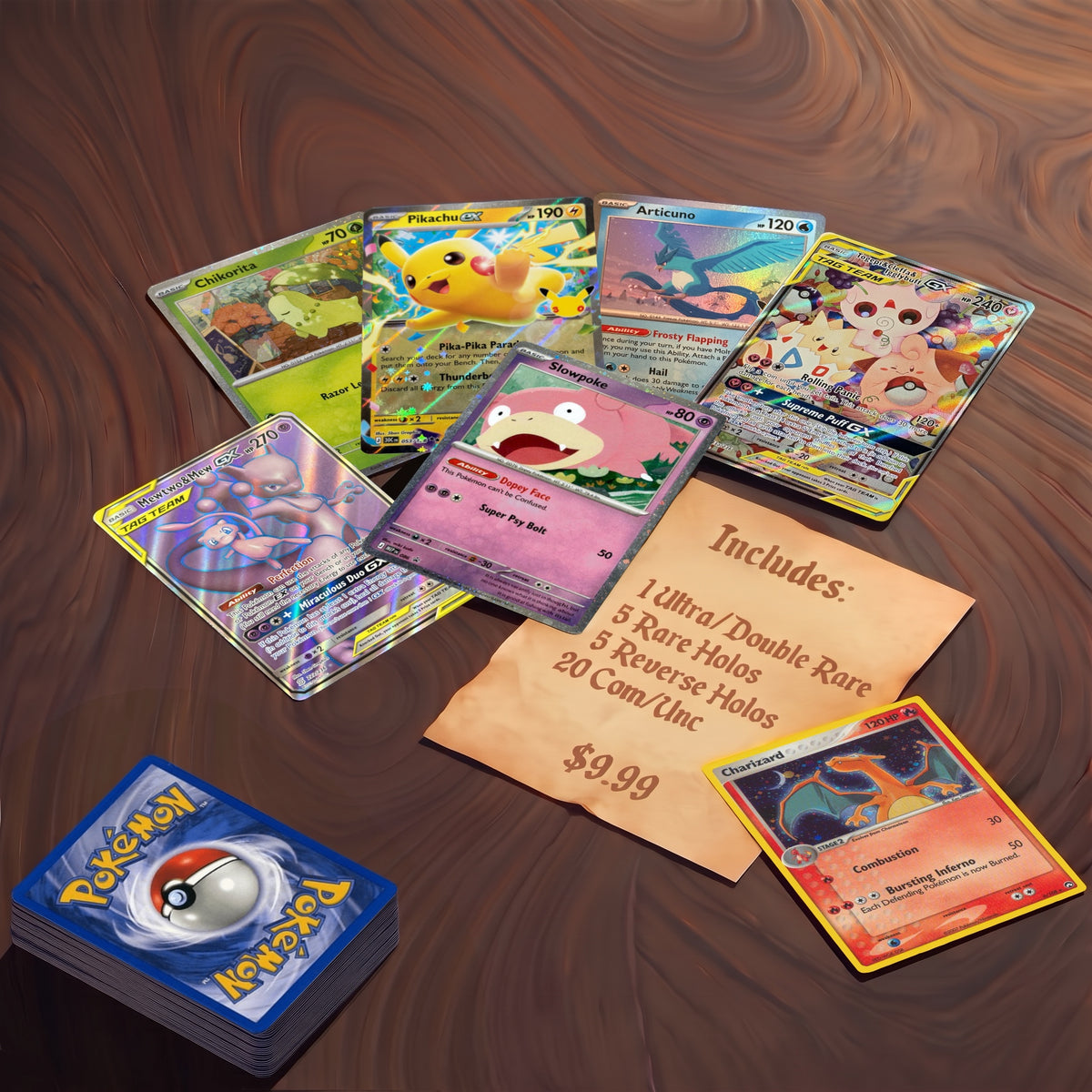 30+ Pokemon Card Bundle | 1 Ultra/Double Rare & 10 Holos Guaranteed ...